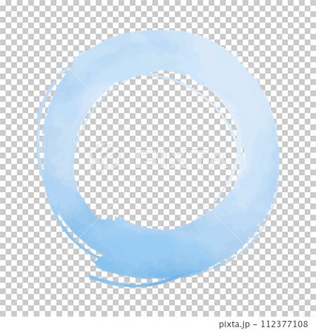 Watercolor brush stroke style, circular frame, decorative material Watercolor brush stroke style, circular frame, decorative material 112377108
