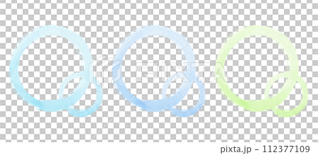 Set of watercolor circles, Japanese bubble pattern, brush writing style Set of watercolor circles, Japanese bubble pattern, brush writing style 112377109