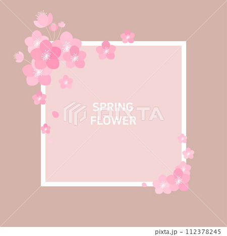 Pastel frame of cherry blossoms. Pastel frame of cherry blossoms. 112378245