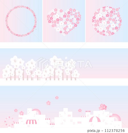 Pastel frame of cherry blossoms. Pastel frame of cherry blossoms. 112378256