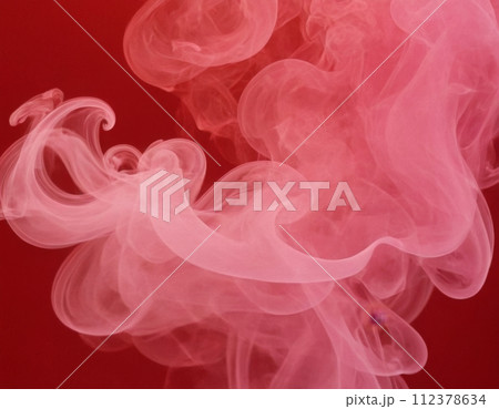 White smoke on a red background. White smoke on a red background. 112378634