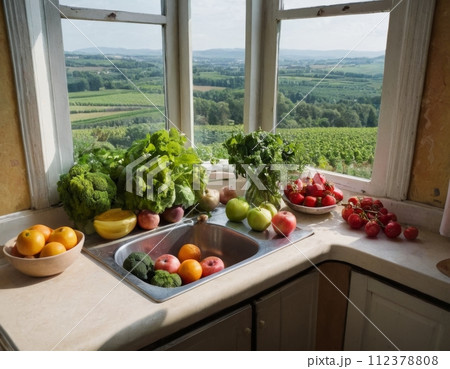 Vegetable still life. 112378808