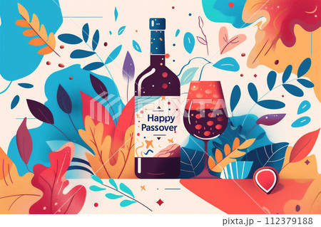 AI-generated content. Happy Passover banner 112379188