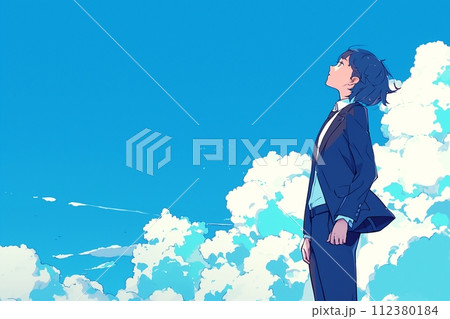 スーツ姿の女性イラスト「AI生成画像」 112380184