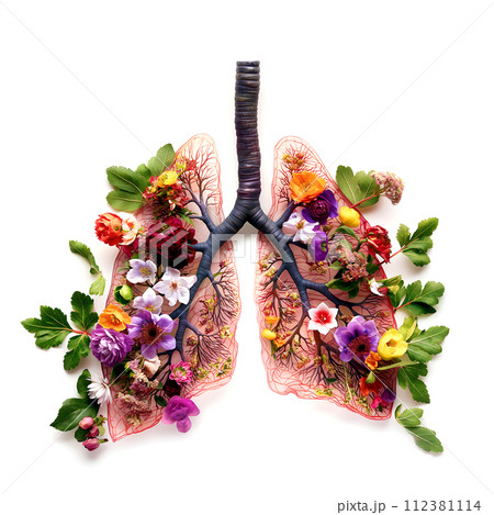 Human lungs in the shape of flowers Human lungs in the shape of flowers 112381114
