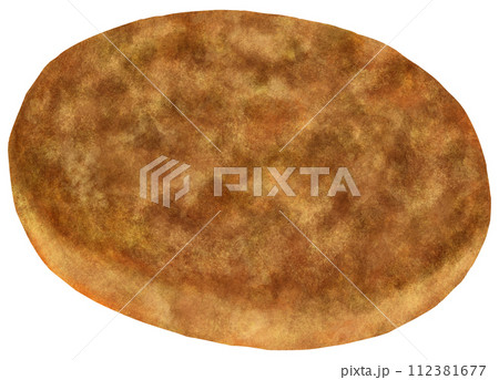 シンプルなハンバーグのイラスト シンプルなハンバーグのイラスト 112381677