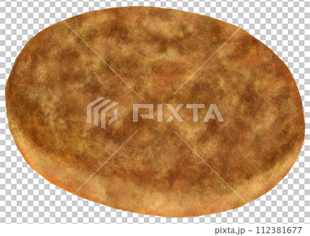 シンプルなハンバーグのイラスト シンプルなハンバーグのイラスト 112381677