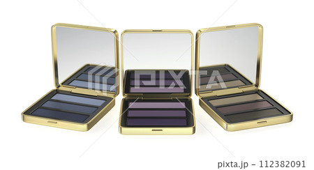 Compact eyeshadow palettes in gold boxes 112382091