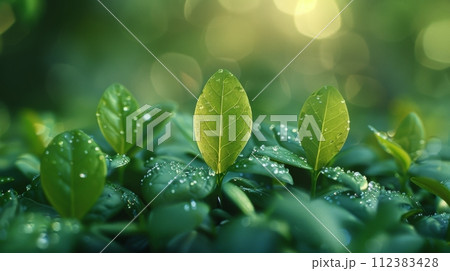 AI-generated content. The concept of reducing CO2 emissions without causing pollution. A clean and healthy environment without carbon dioxide emissions. 112383428