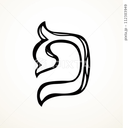 Vector drawing. Hebrew letter icon Vector drawing. Hebrew letter icon 112383949