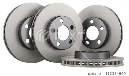 Car Disc Brake Rotors, 3D rendering 112384669