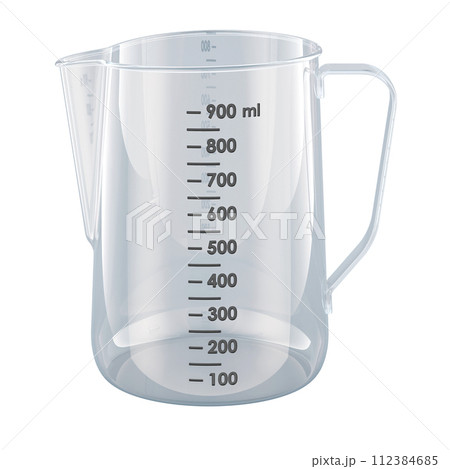 Glass Measuring Cup, 3D rendering Glass Measuring Cup, 3D rendering 112384685