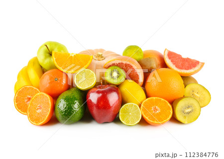 Set of fruits isolated on a white. 112384776