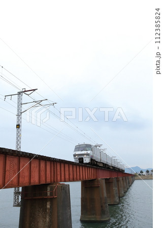 大淀川橋梁と交流特急形電車・型式783系 112385824