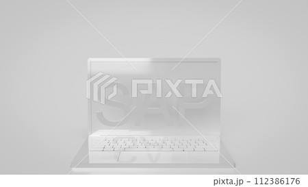 The Sap on notebook for technology concept 3d rendering. 112386176