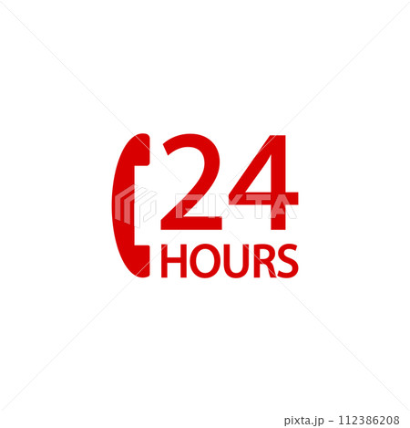 24-hour telephone service logo 112386208