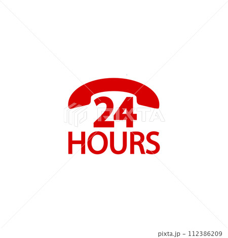 24-hour telephone service logo 112386209