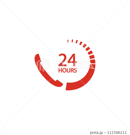 24-hour telephone service logo 112386211