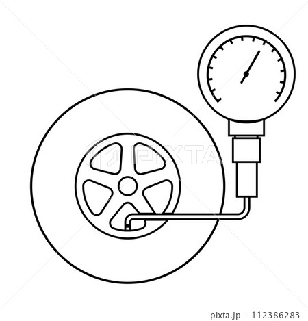 Tire pressure gauge icon Tire pressure gauge icon 112386283