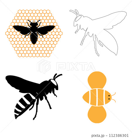 vector wasp logo icon 112386301