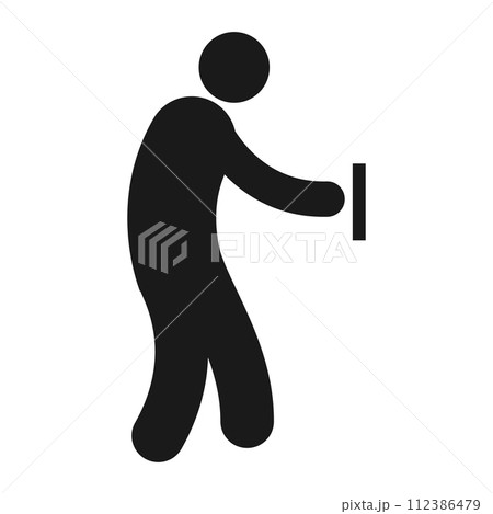 person open door icon vector 112386479