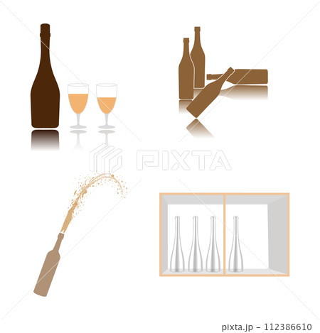 Champagne bottle icon Champagne bottle icon 112386610
