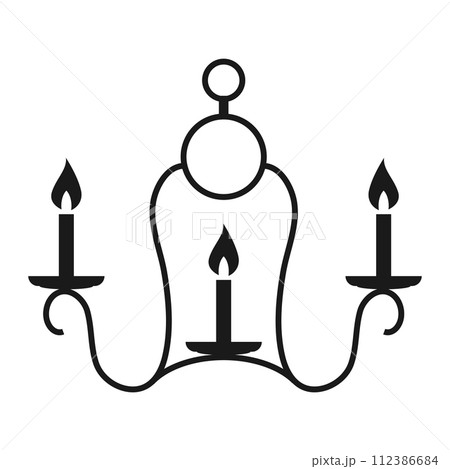 candle icon vector 112386684
