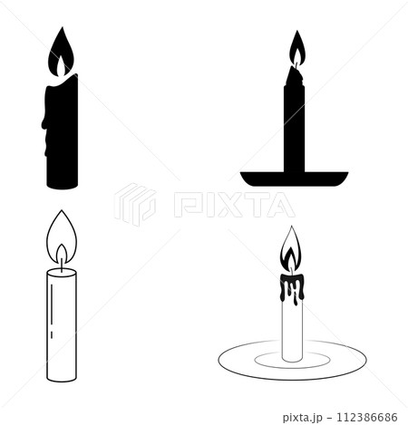 candle icon vector 112386686