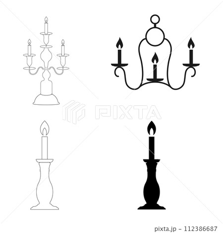 candle icon vector 112386687