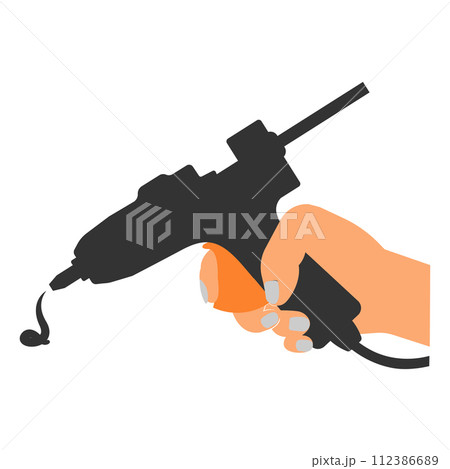 Glue gun vector icon 112386689