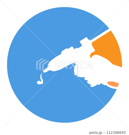 Glue gun vector icon 112386693