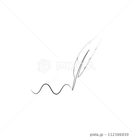 feather quill pen 112386830