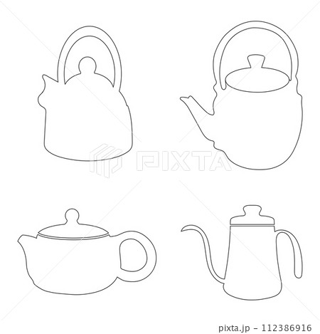 teapot icon vector 112386916