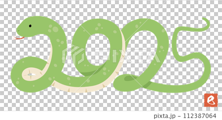2025の形作ったヘビのベクターイラスト 112387064
