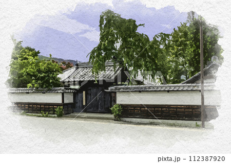 水彩画風　松代　真田勘解由家　長野県長野市 112387920
