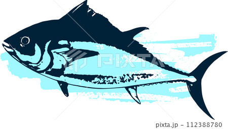 マグロの墨絵 マグロの墨絵 112388780