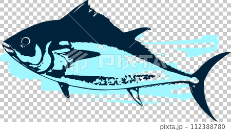 マグロの墨絵 マグロの墨絵 112388780