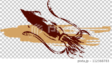 烏賊の墨絵 烏賊の墨絵 112388783