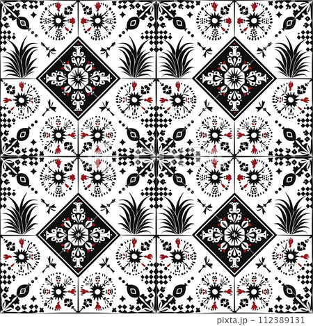 Navajo Tribal geometric seamless pattern Navajo Tribal geometric seamless pattern 112389131