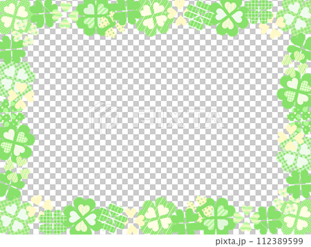 Pop four-leaf clover frame 112389599