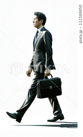 歩くサラリーマン 112389950