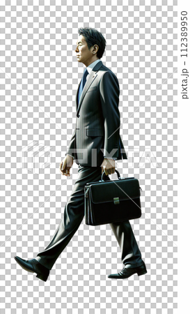 歩くサラリーマン 112389950