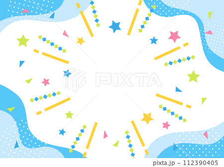 ポップでカラフルな集中線背景 112390405