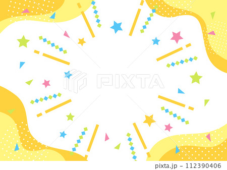 ポップでカラフルな集中線背景 112390406