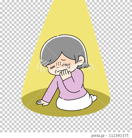 孤立的老年婦女 112391375
