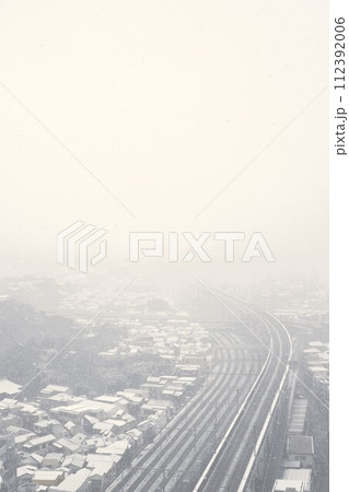 雪の日　東京都北区北とぴあからの景色 112392006