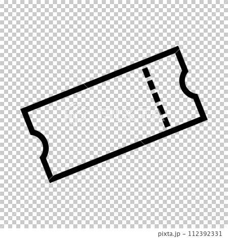 Simple ticket icon. Admission ticket icon. vector. 112392331