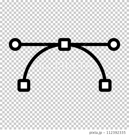 貝塞爾曲線圖示。向量圖示。 貝塞爾曲線圖示。向量圖示。 112392335