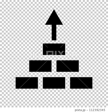 積み上げのシルエットアイコン。ベクター。 積み上げのシルエットアイコン。ベクター。 112392345