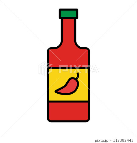 ホットソースのアイコン。ベクター。 ホットソースのアイコン。ベクター。 112392443
